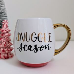 NEW Threshold Target "Snuggle Season" 18 oz Coffee Mug Red White Gold Accent
